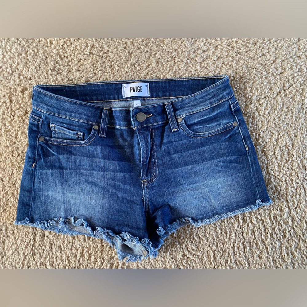 Paige Daryn Denim Raw Hem Jean Short